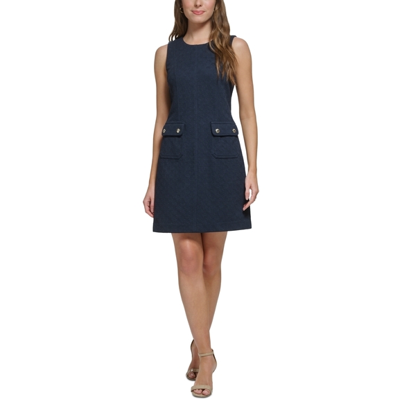 Tommy Hilfiger Petite Navy Sheath Dress - Work Dress - 4P - Picture 1 of 1